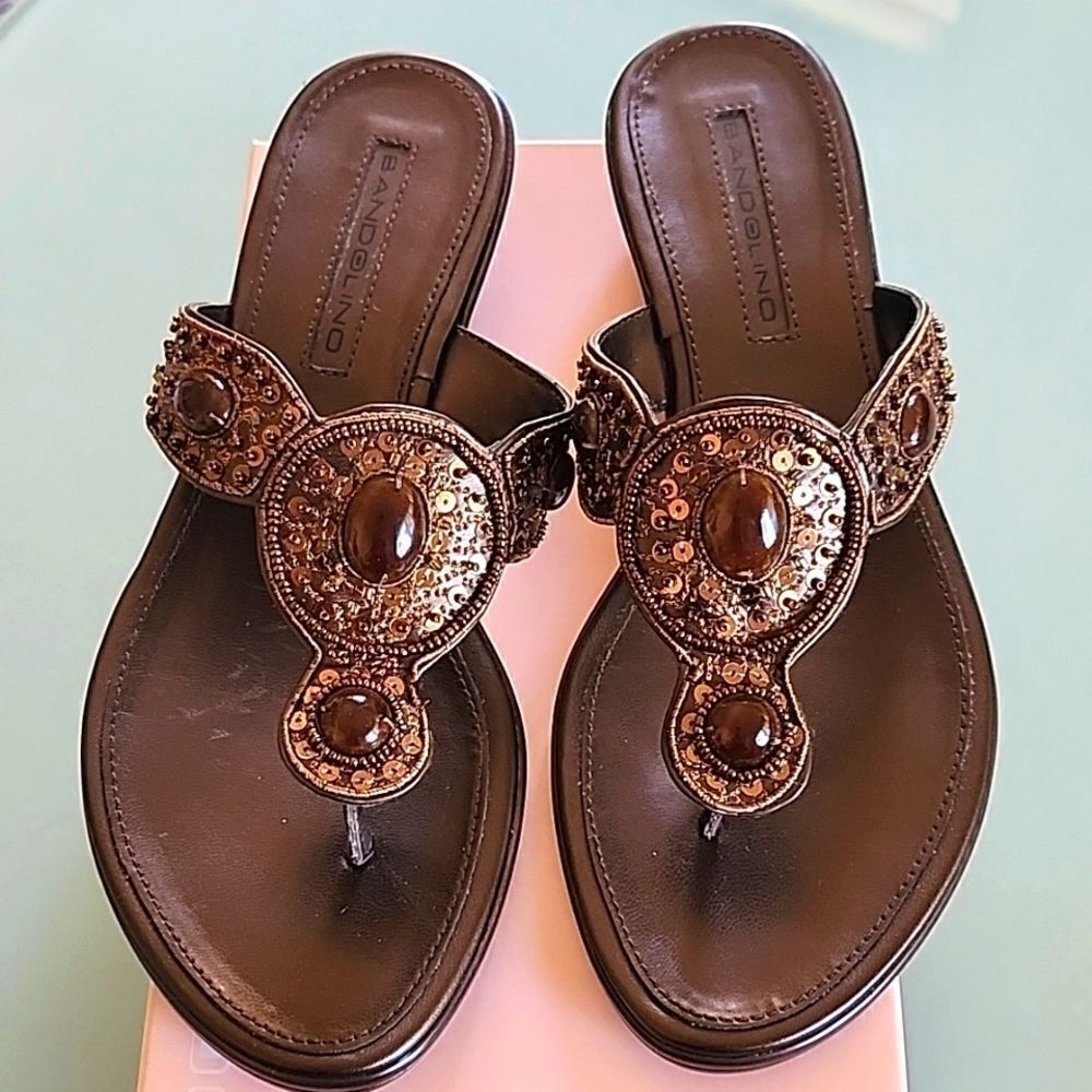 Bandolino Claribel Boho Chic Resort Wear Sandals Size 8.5